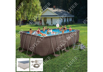 26702 Бассейн каркасный круглый INTEX Prism Frame Pool 305х76см+фильтр-насос картр. 1250 л/ч