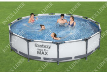 56416 BestWay Каркасный бассейн круглый, 366х76см, фильтр-насос картр 1249 л/ч